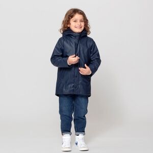 Go Soaky Outerproof Kids Waterproof Wind Resistant Rain Jacket Size 8 / 10 Blue